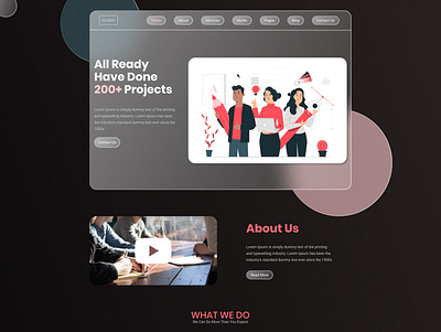 Creative Agency agency website corporate website design glass morphism ui design web design