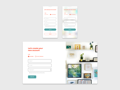 001 - Sign Up Ui design adobexd art app dailyui dailyuichallenge design desktop app desktop ui flat flat design minimal mobile app mobile ui ui uidesign uiuxdesign ux web