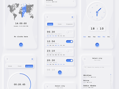 Minimal Clock Application / Neumorphism