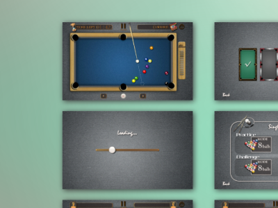 Pool master game mobile pool ui