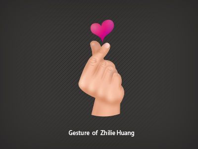 Gesture heart huangzhilie icon singer