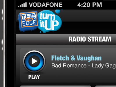 The Edge Radio APP (WIP) graphic design interface design iphone app ui web design