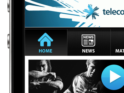 Telecom / All Blacks APP graphic design interface design iphone app ui web design