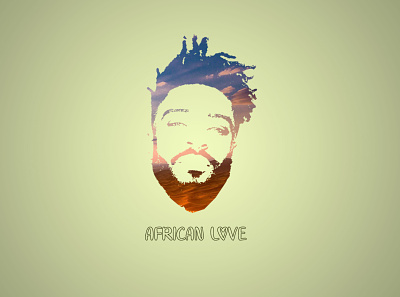 African Love branding design icon logo minimal photo manipulation photo montage typography