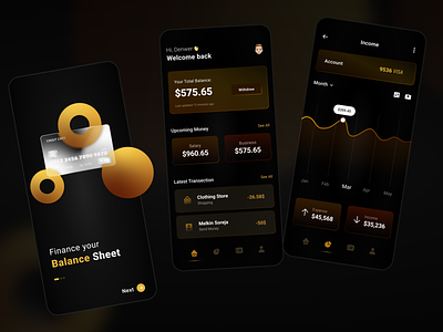 Finance - Balance Sheet mobile App animation branding crypto trading app concept cryptocurrency finance mobile app graphic design logo new design new ui ux design today trend ui