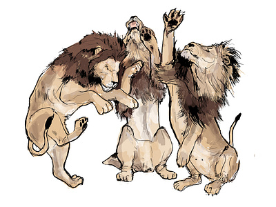 Roarsome - Lion Illustration animal art dancing design digital art digital illustration digital illustrator digital sketch funny art greeting card design how funny humour illustration illustration art illustrator lion lion art lion party lions pride sketch