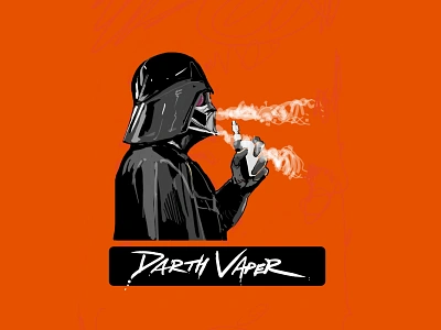 Darth Vader Ilustration darth vader design digital art digital illustration digital illustrator funny art greeting card greeting card design how funny humour illustration illustration art illustrator mug design product design sketch star wars star wars art vaper vaping