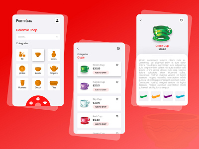 A concept of Ceramic Online store animation app branding design icon illustration illustrator ui ux vector