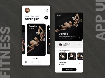 Workout APP animation app branding clean ui design figmadesign fitness app icon illustration minimal typography ui ux web website workout app