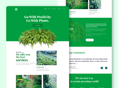 Go Green Landing page
