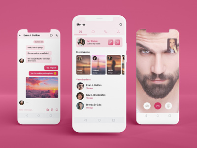 Chat and Video calling APP app design app designer appdesign creative design graphic design graphics social media ui uidesign uiux ux uxdesign video calling web designer webdesign whatsapp