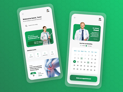 Medical Mobile App app clean clinic design doctor doctor appointment health healthcare hospital medical app medicine minimal mobile design patient app ui ux