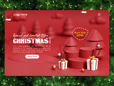 E-commerce Festive Offer landing page christmas christmas 2021 christmas offer landing page landing page design minimal new year santa ui uiux web design website