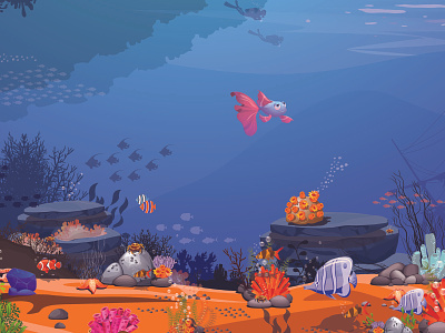 Underwater Family graphic design illustration painting rebound underwater vector weekly