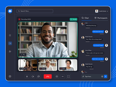 Google Duo Redesign - Uplabs Challenge chat design google duo meeting redesign ui design uiux video call video calling web web app web calling web design