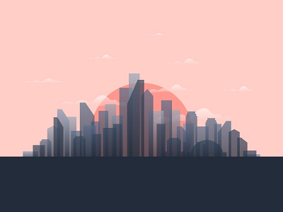 Sunset metropolis