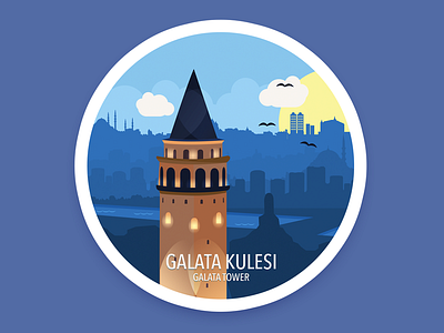 Galata Tower - Istanbul, Turkey city galata hd icon illustration istanbul kulesi turkey turkiye vector