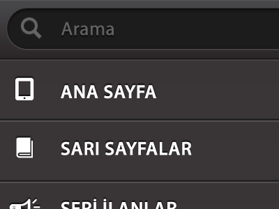 Menu Screen - News App app design iphone news turkish ui