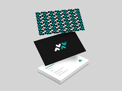 Upstart business card black brand system branding business card card design geometric graphic design pattern teal upstart white