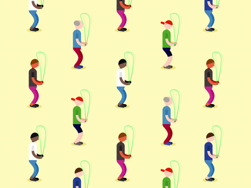Motion graphics practice #7 jump rope motion graphics illustration gif cca animation