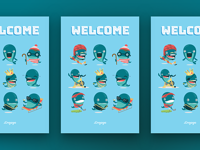 Engagio Welcome Poster Design engagio marketing poster start up visual design
