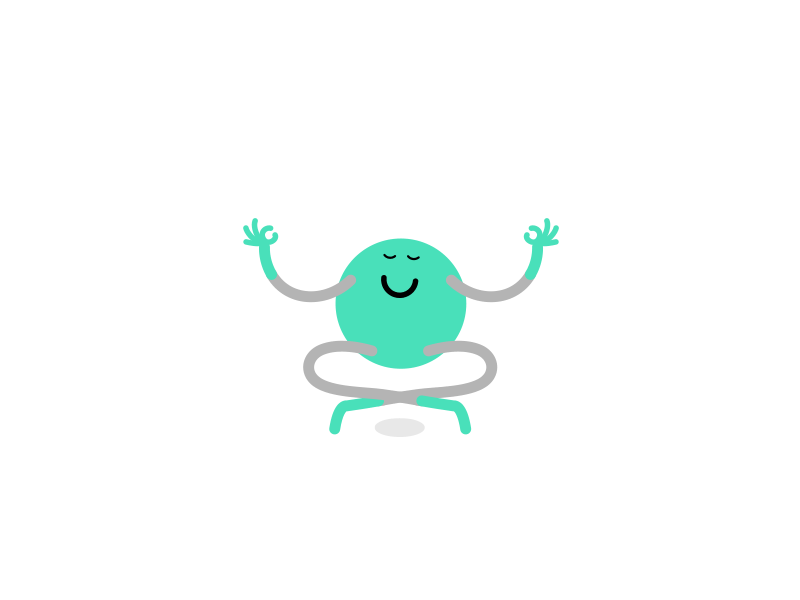 Mr. Dot | Meditation animation cartoon character illustration