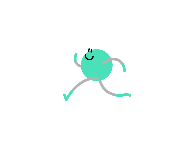 Mr. Dot | Running animation cartoon character illustration