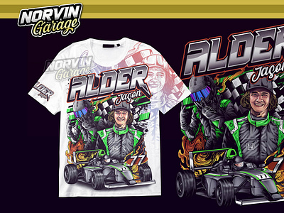 retro racing automotive tshirt