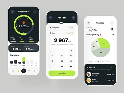 Food Tracking App branding design graphic design illustration logo ui uidesign uiux ux vector