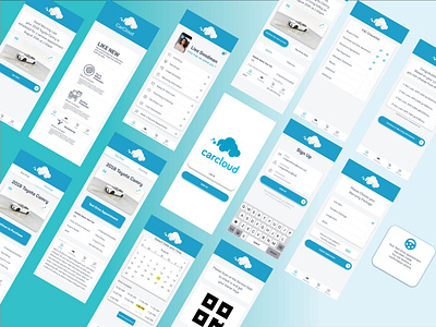 Car Cloud app design ui