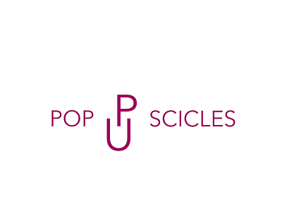 Pop-up-scicles sketch design illustration logo typography vector