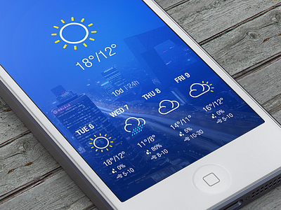 Weather iOS7 App app blue icon ios7 weather