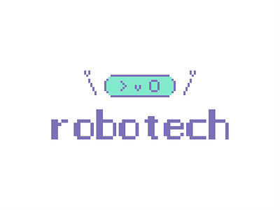 Robot Tech Logo 8 bit art 8bit design logo logodesign robotics technology