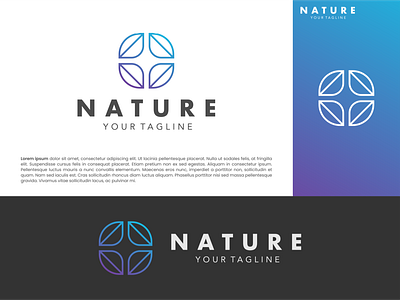 Nature Logo branding business design designinspiration eco finance fullcolour health leaf logo logodesign logoinspiration minimal modern nature vector