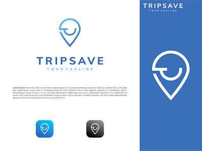 Trip Logo app branding business design finance icon lineart logo logodesign minimal modern pin simple technology travel trip vector