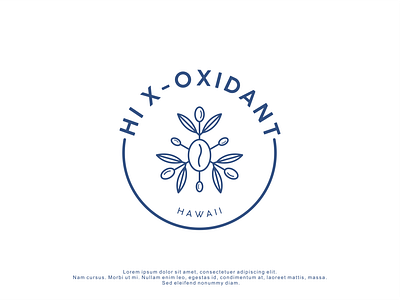 Logo for HI X-OXIDANT branding coffee coffee bean coffee shop design illustration logo logodesign minimal modern technology vector