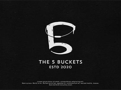 Logo design for The 5 Buckets abstract branding bucket design handrawn illustration logo logodesign minimal modern simple vector