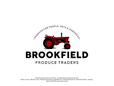 Logo design for Brookfield branding design farm field handrawn illustration logo logodesign retro tractor vector vintage