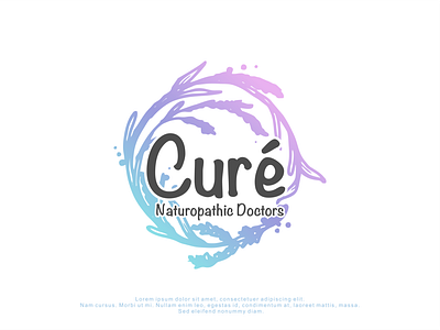 Logo design for Cure branding design full color logo logodesign minimal modern nature simple vector