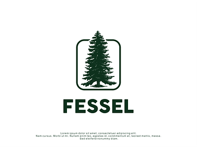 Logo design for Fessel branding business design handrawn illustration logo logodesign pine tree retro vector vintage