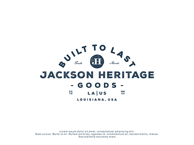 Logo Type Design for Jackson Heritage design jeans logo logotype retro typo typogaphy vector vintage