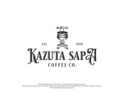Logo Design for Kazuta Sapa branding coffee design handrawn illustration logo logodesign retro vector vintage