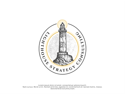 Logo Design for Lighthouse Consulting branding business consulting design handrawn illustration lighthouse logo logodesign retro vector vintage