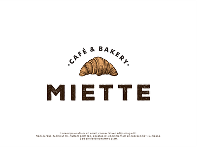 Logo Design for Miette bakerylogo branding cafe design food food and drink handrawn illustration logo logodesign retro vector vintage