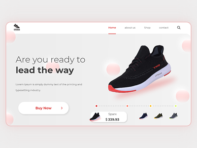 Shoes - Creative Landing Page Template adobexd branding design logo shoes webdesign