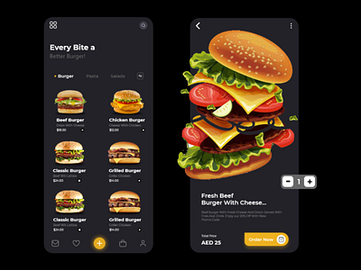 Food App - (Burger UI UX)