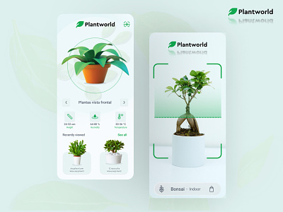 Plant World 3d adobexd agency android app animation branding clean design flutter graphic design home decoration motion graphics plant tree ui ui ux ux