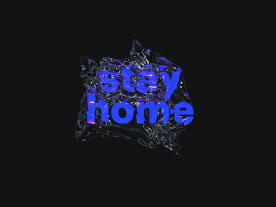 Stay Home 3d aftereffects animation app cinema 4d cinema4d covid19 illustration interface ios stay stayhome typography ui ux