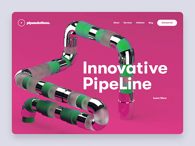 Innovative Pipeline Solutions Homepage aftereffects animation c4d cinema4d interface ui ux web web design