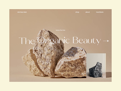 The Organic Beauty animation beauty design effect homepage inspiration interface motion motion graphics product slider ui uidaily ux